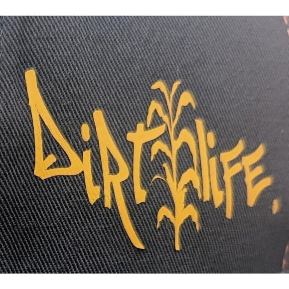 DirtLife Graphic Logo Dirt Bikers Orange Grey Mesh Snapback Truckers Hat Cap - Picture 2 of 13